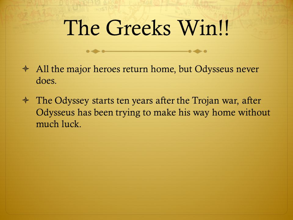 The Odyssey, Book I, Lines 1-20